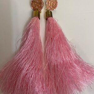 Pink Tassel Earrings